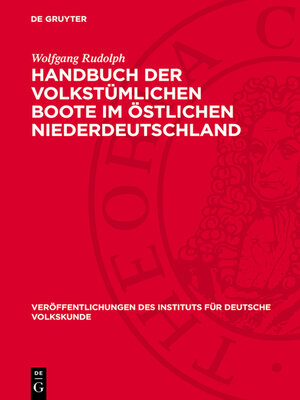 cover image of Handbuch der volkstümlichen Boote im östlichen Niederdeutschland